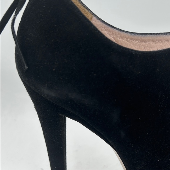 Miu Miu Sexy Black Suede Stiletto Heel Ankle Boots Shoes **Size 37.5/US 7.5** 🔥🔥 - Picture 11 of 13